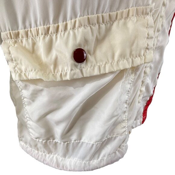 Vintage 60s Firestone White Racing Jacket With Red Stripe & Embroidered Logo M - Picture 12 of 13